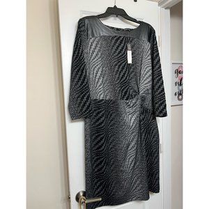 Preston & York Black/Silver Dress Size 18 NWT